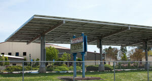 Photo of a solar-roof carport