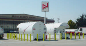 Photo of an above ground commercial fuel storage tank & pump