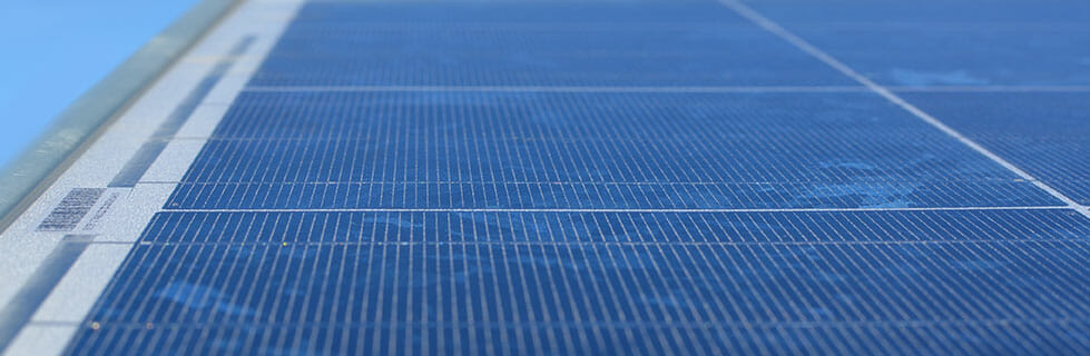 Close up of a solar panel