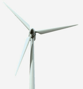 Close up of a windmill turbine
