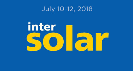 July 10-12, 2018 Intersolar Logo