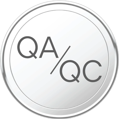 QA-QC in a grey circle