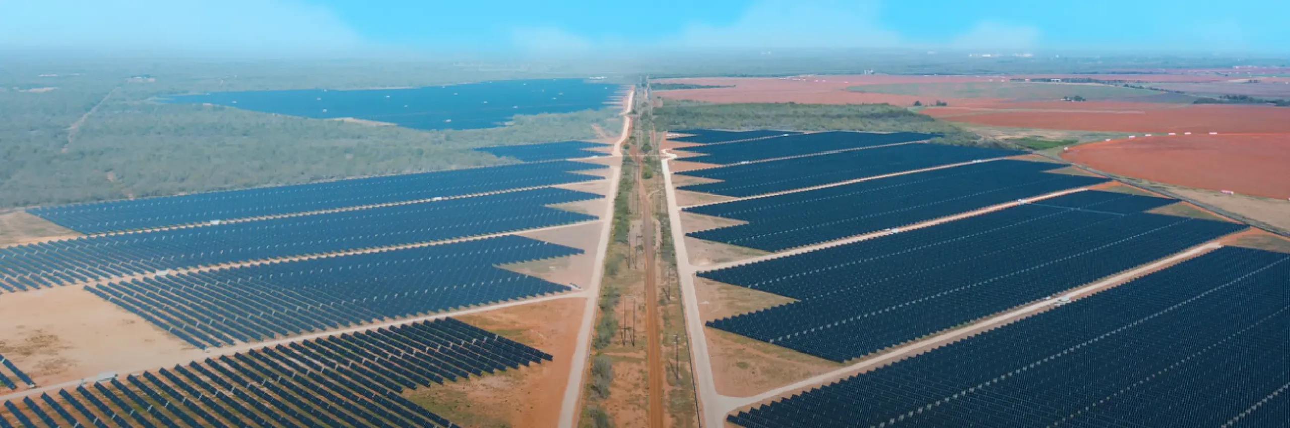 a field of solar panels